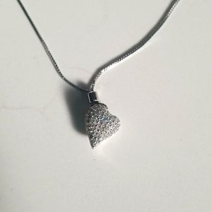 Swarovski silver and crystal heart necklace